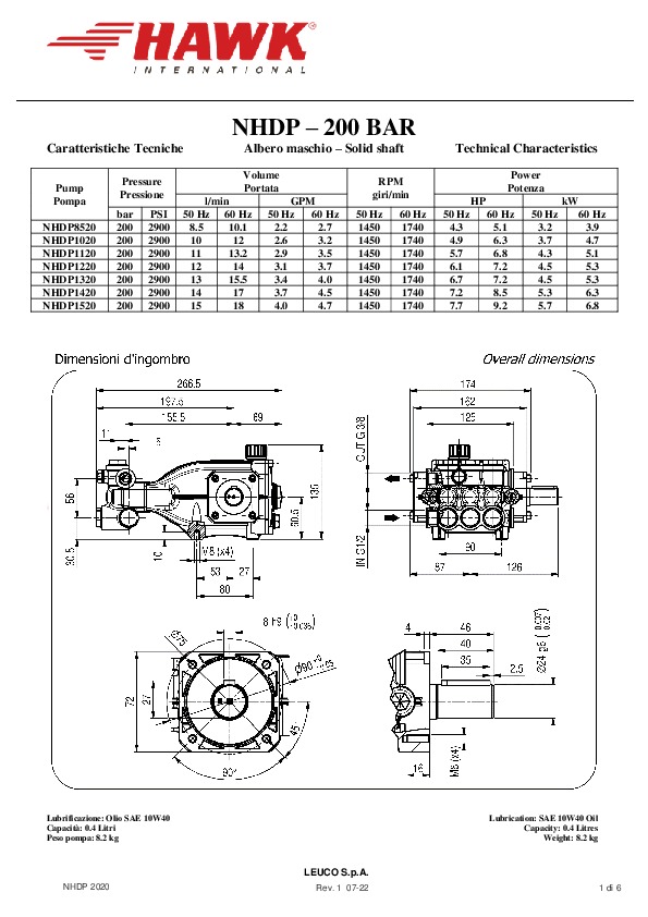 1 HAWK NHDP 200 BAR 2020 Rev 1 07 2022